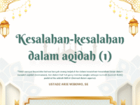 Kesalahan-kesalahan dalam aqidah (1)